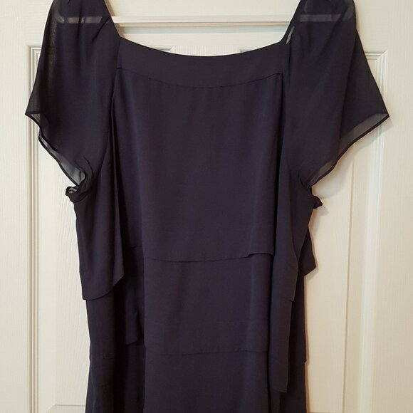 Jacques Vert Women's Double Silky Layer Ruffle Top ~ Sz XL (16) (tags removed) ~ - Picture 5 of 5